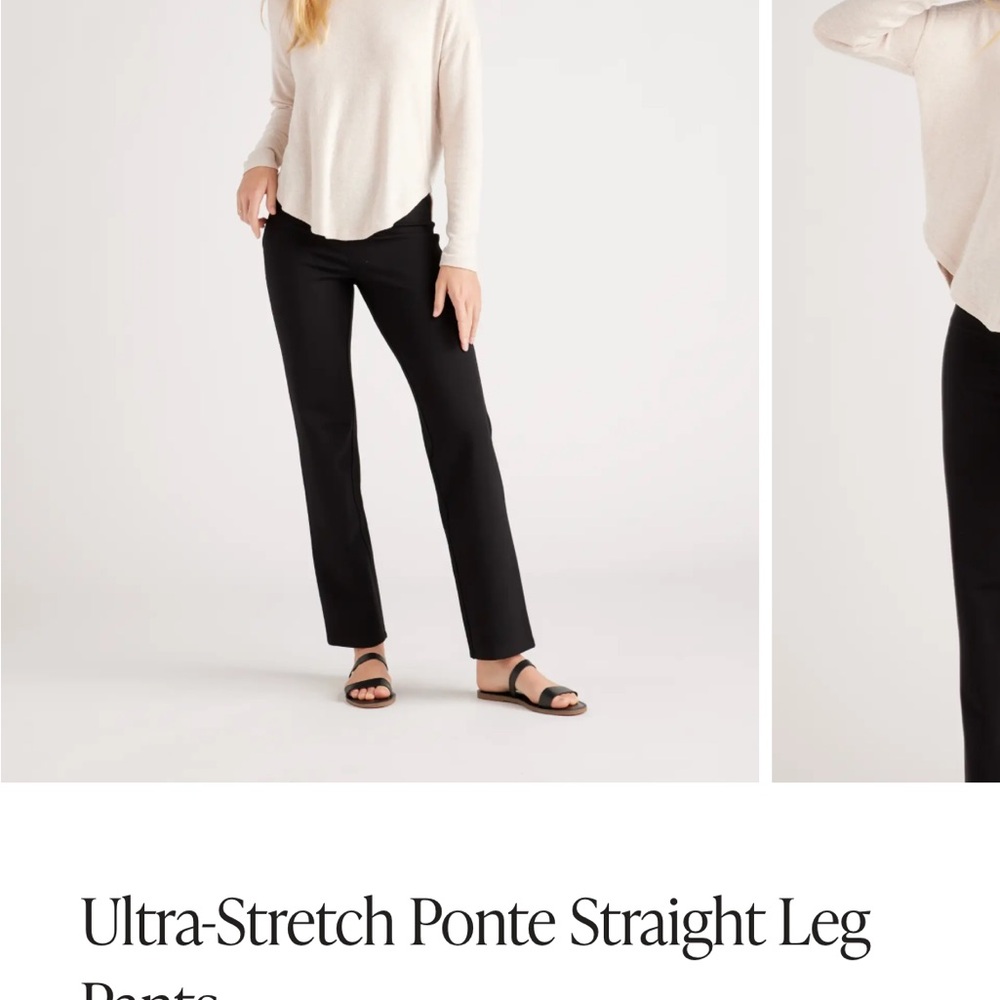 NWT Quince Stretch Ponte Pants size L.